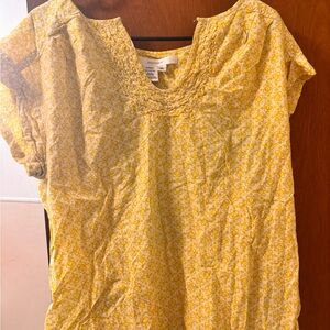 Studio M Yellow Patterned Blouse